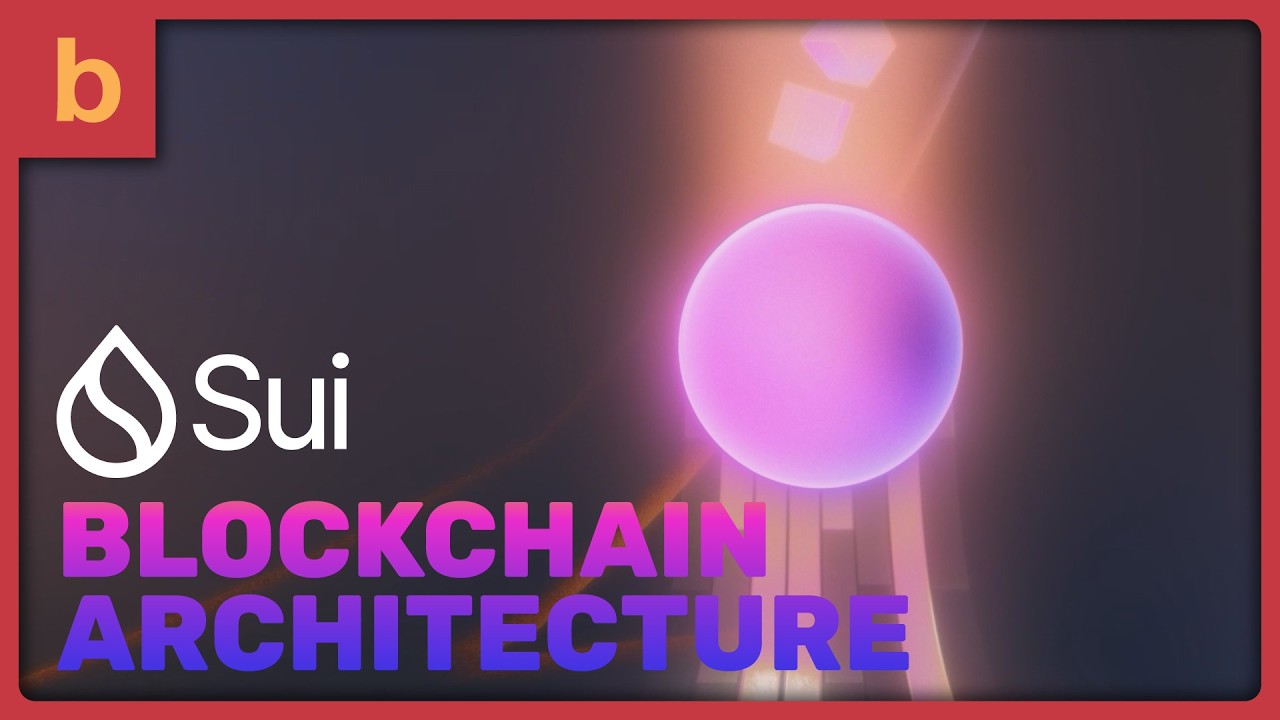 Glowing Kinetic Typography Animation for Sui Blockchain Architecture