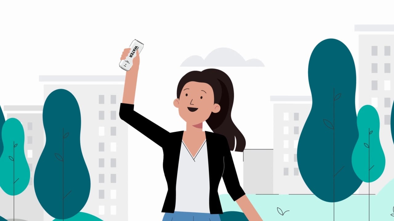Food & Drink Product 2D Animation for This Is Water Can