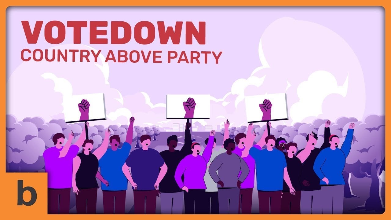 Motion Graphic Animation - VoteDown for Country Above the Party
