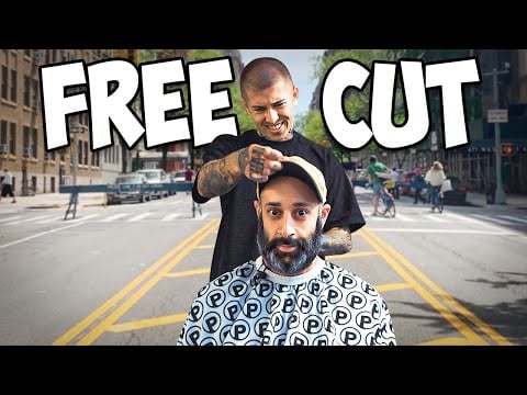 I gave a FREE haircut on the streets of NYC (CRAZY TRANSFORMATION) 🏙️😱