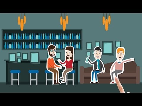 Cutout Cartoon Animation Explainer Video for The Drink Card