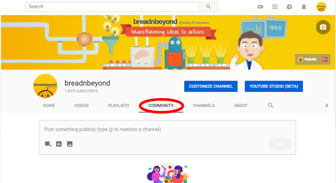 Youtube community tab