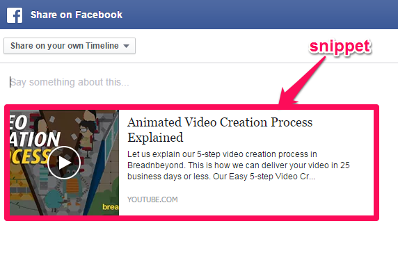 Facebook Video Share Snippet