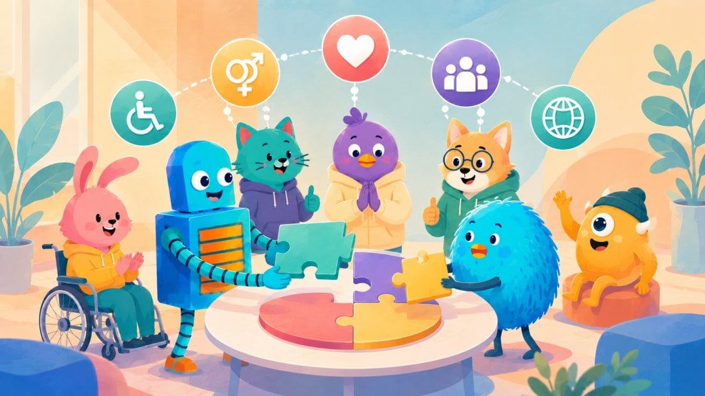 Inclusive Teamwork Puzzle Gathering